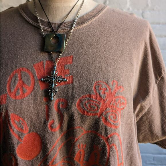 Urban Outfitters Groovy Graphic Tee Retro 70s Oversize Grunge Psychedelic Tshirt - Picture 5 of 8